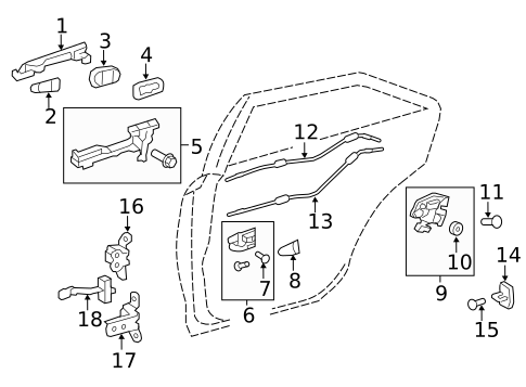 Lock & Hardware for 2014 Toyota Camry #1