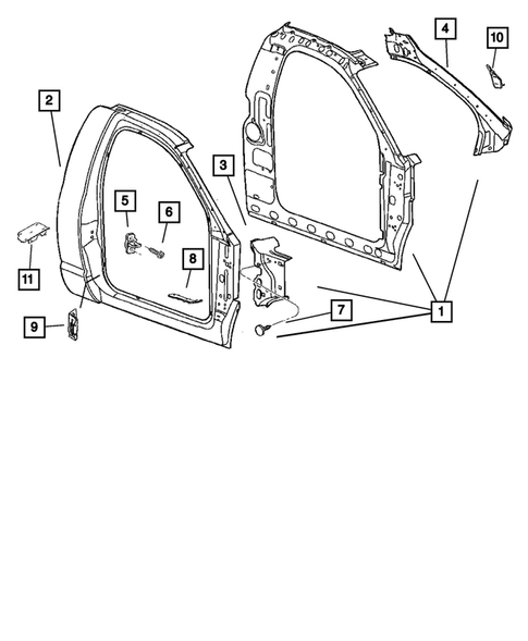 Aperture Panel, Pillar Supports and Cab Back for 2010 Dodge Ram 3500 #3