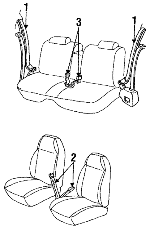 Seat Belt for 1992 Oldsmobile Cutlass Ciera #1