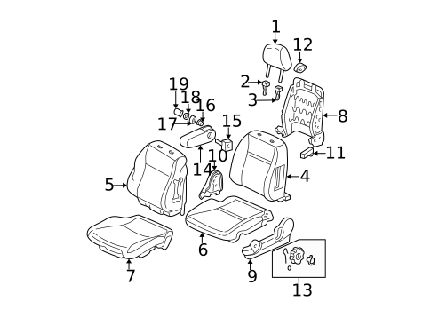 Front Seat Components for 2005 Honda Civic #1