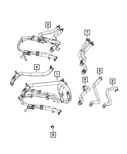 Air Conditioner and Heater Plumbing for 2014 Dodge Journey #2