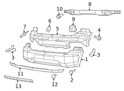 Bumper & Components - Front for 2010 Jeep Liberty #0