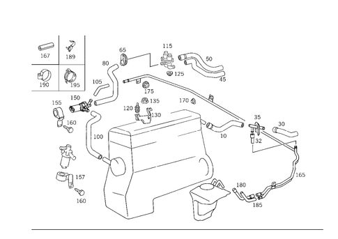 Heating Water Connection for 1998 Mercedes-Benz C280 #2