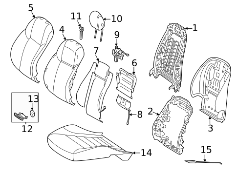 Passenger Seat Components for 2021 Mercedes-Benz C63 AMG #6