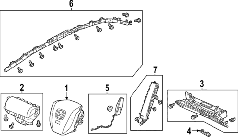 Air Bag Components for 2022 Honda Civic #1