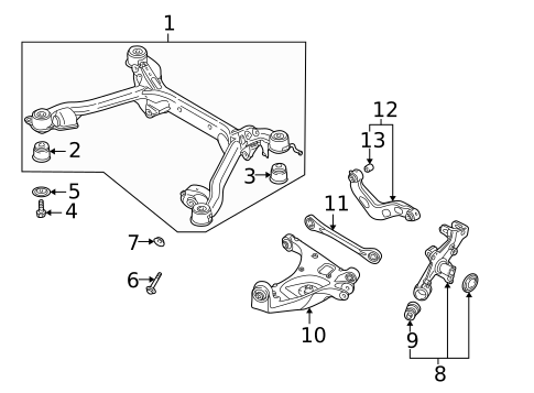 Rear Suspension for 2005 Audi A4 #2