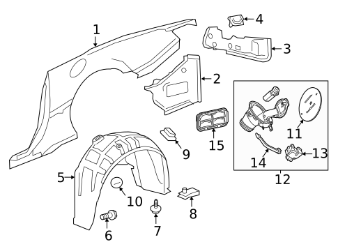 Quarter Panel & Components for 2021 Chevrolet Camaro #0