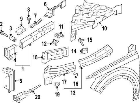Structural Components & Rails for 2025 Audi SQ7 #0