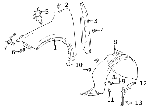 Fender & Components for 2023 Chevrolet Blazer #0