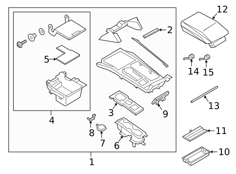 Front Console for 2020 Ford Explorer #1