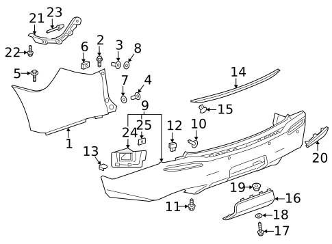 Bumper & Components - Rear for 2024 Buick Enclave #0