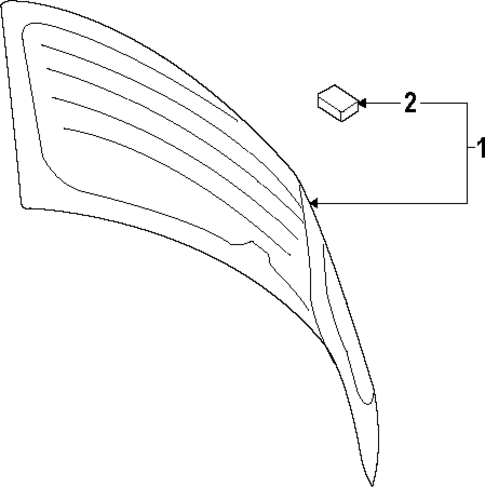 Glass - Lift Gate for 2022 Volkswagen Golf R #0