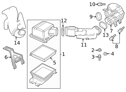 Air Intake for 2011 Dodge Avenger #0