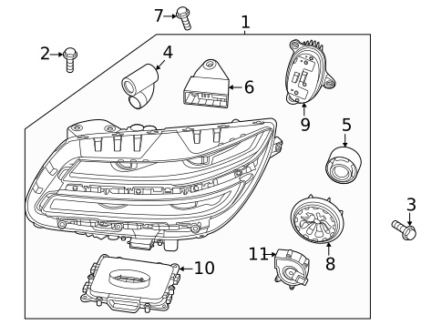 Headlamp Components for 2023 Genesis GV80 #0