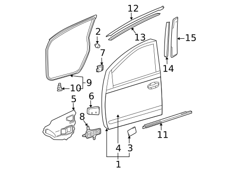 Door & Components for 2005 Toyota Prius #0