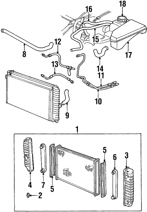 Radiator & Components for 1997 Oldsmobile Aurora #0