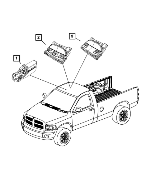 Keys, Modules and Engine Controllers for 2008 Dodge Ram 1500 #3