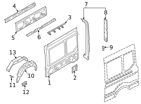 Inner Structure for 2019 Ford Transit-350 #2
