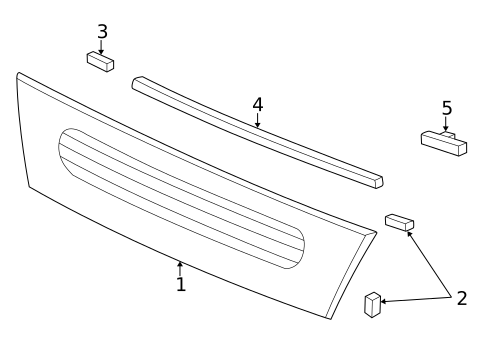 Glass - Lift Gate for 2002 Honda Insight #1