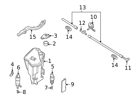 Headlamp Washers/Wipers for 2000 BMW 323Ci #1