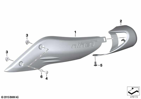 Motorcycle Trim Section, Windshield for 2021 BMW-Motorrad R nineT Pure #1