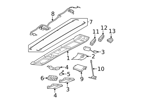 Overhead Console for 2010 Dodge Grand Caravan #0