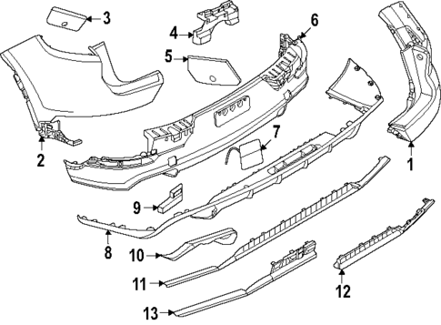 Bumper & Components - Rear for 2024 Porsche Cayenne #0