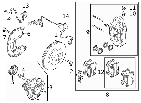 Front Brakes for 2020 Kia Stinger #2