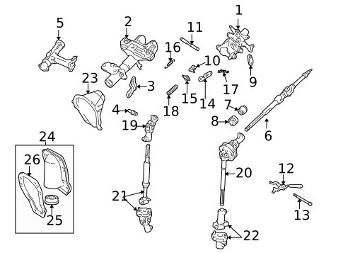 Steering Column Assembly for 1996 Toyota Tacoma #0