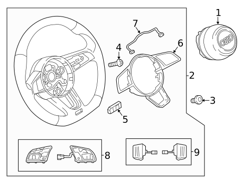 Steering Wheel & Trim for 2021 Audi RS5 #1