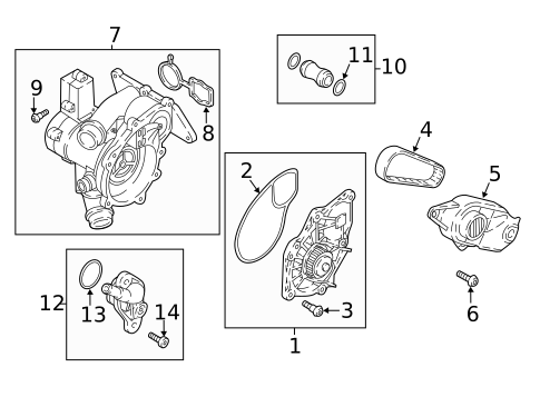 Water Pump for 2022 Audi A7 Sportback #0
