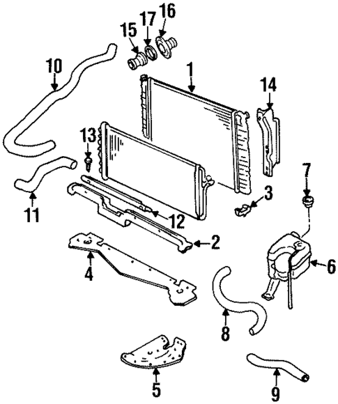 Radiator & Components for 1994 Cadillac Eldorado #0