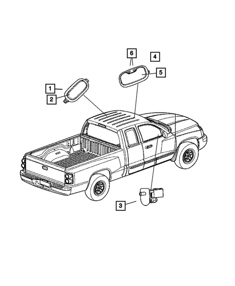 Lamps - Front, Rear and Courtesy for 2005 Dodge Dakota #3