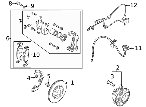 Front Brakes for 2021 Hyundai Sonata #0