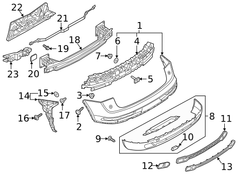 Bumper & Components - Rear for 2020 Audi Q5 #1
