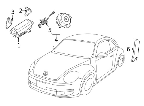 Air Bag Components for 2019 Volkswagen Beetle #0