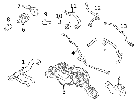Hoses & Lines for 2020 Audi A8 Quattro #1
