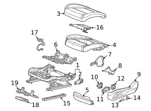 Driver Seat Components for 2022 Cadillac CT5 #1