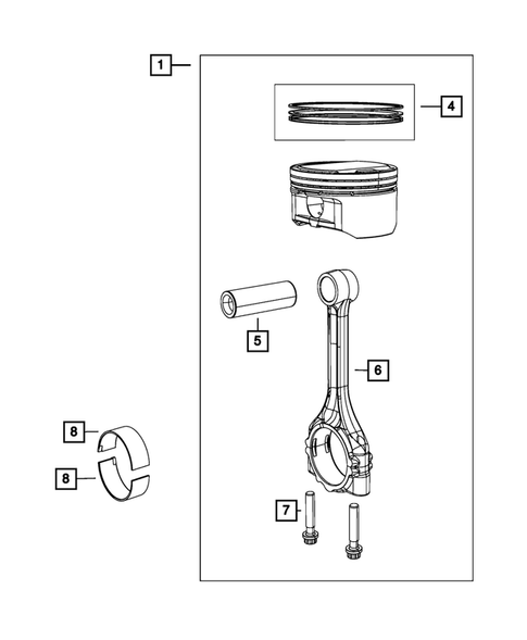 Crankshaft, Piston, Drive Plate, Flywheel, and Damper for 2012 Chrysler 200 #1