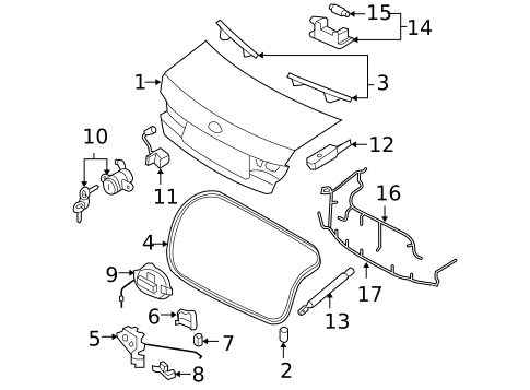 Lid & Components for 2009 Hyundai Sonata #0