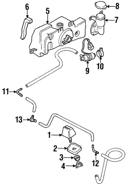 Headlamp Washers/Wipers for 1992 Mitsubishi Montero #0