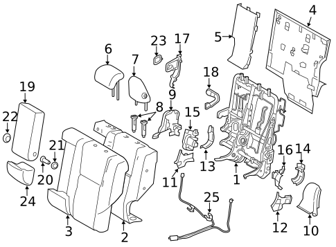 Rear Seat Components for 2018 Toyota RAV4 #0