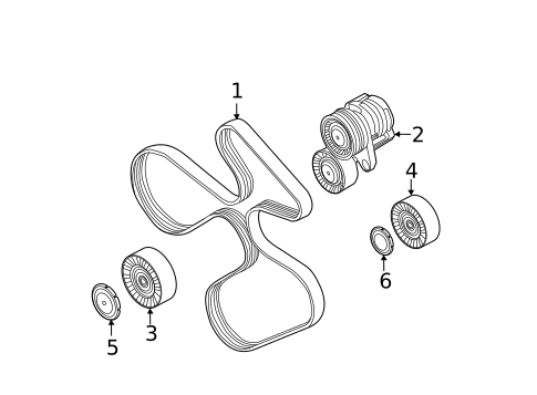 Belts & Pulleys for 2012 BMW 128i #0