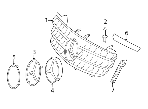 Grille & Components for 2008 Mercedes-Benz GL550 #0