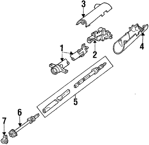 Shroud, Switches & Levers for 1987 Ford Thunderbird #0
