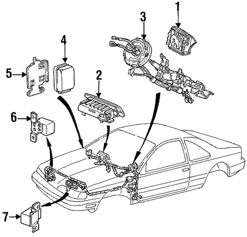 Air Bag Components for 1997 Ford Thunderbird #0