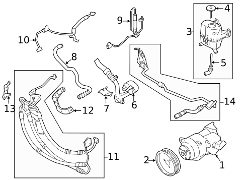 Pump & Hoses for 2014 BMW 740Li xDrive #1