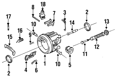Tilt Steering Column Components for 1997 Oldsmobile Regency #0