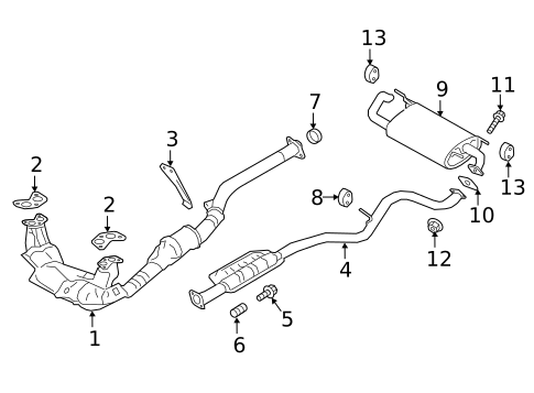 Exhaust Components for 2017 Subaru Impreza #1