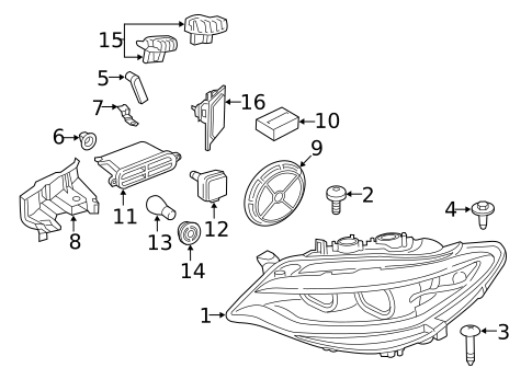Headlamp Components for 2016 BMW 228i #0